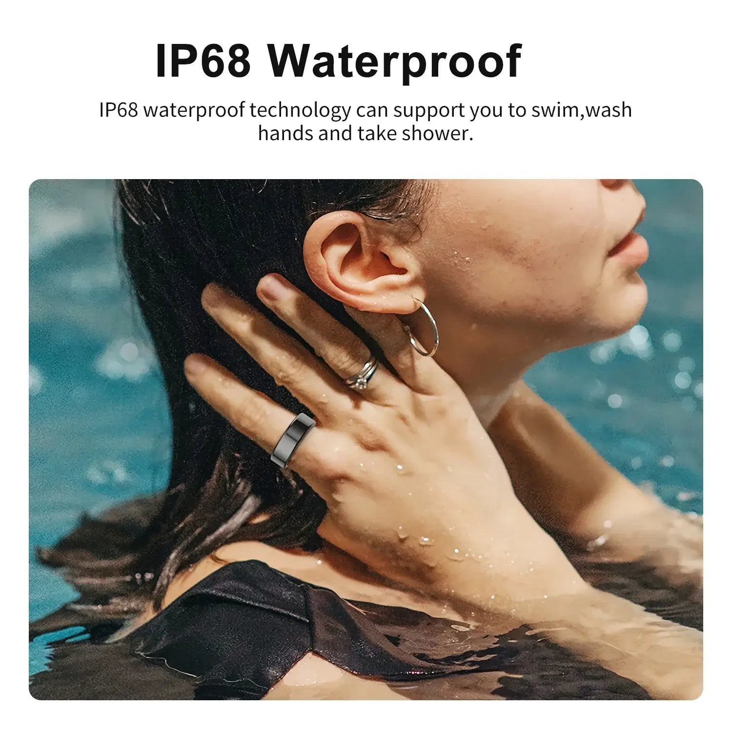 New R02 Smart Ring IP68 Waterproof Blood Pressure Oxygen Sleep Heart