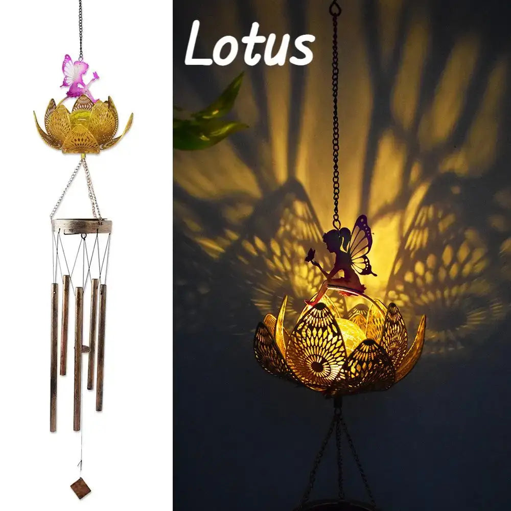 Glowing Crackle Glass Solar Wind Chimes Waterproof LED Outdoor Wind Bells Unique Garden Decorative Gifts