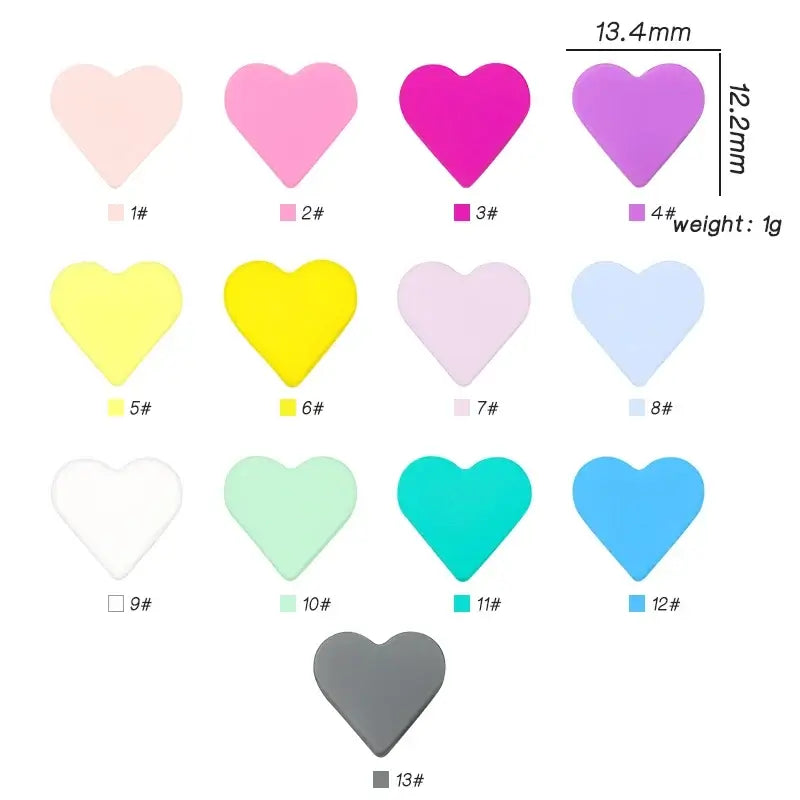 50pcs Silicone Star Heart Crown Beads Food Grade Teether Baby Silicone Bracelet Diy Crafts Baby Accessories
