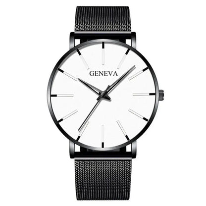JIANUO Unisex Quartz Mesh-Strap Watch
