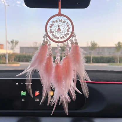 crystal dream catcher car pendant