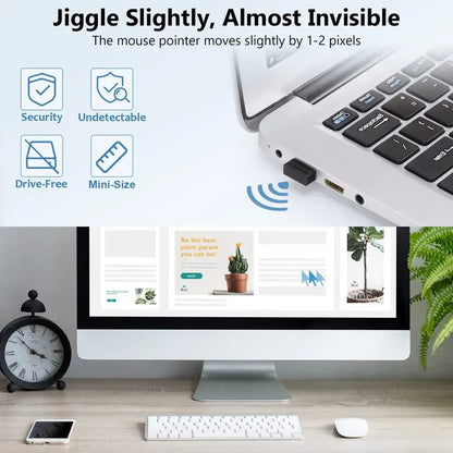 Mouse Jiggler USB Mover Undetectable Automatic Mouse Shaker Wiggler