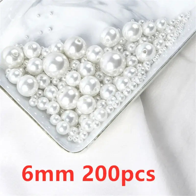 500pcs 3 4 6 8 10 mm Imitation Pearl Beads With Hole Beading Accessories Acrylic Necklace Bracelet Spacer Beads Jewelry Making