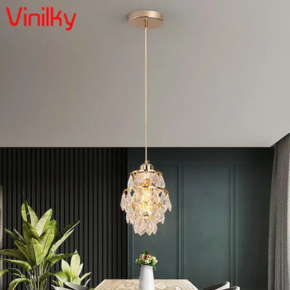 Vinilky Gold Crystal Pendant Light, SG03 or SG04