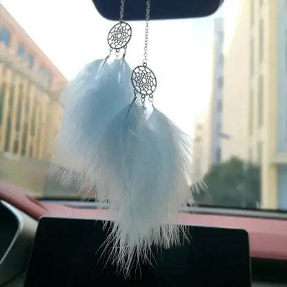 Dream Catcher Car Pendant For Girls Feather Mirror Hanging Pendant