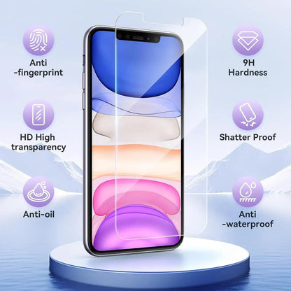 Leeshionz Tempered Glass Screen Protector for iPhone XR