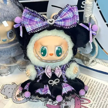 Labubu Doll 17cm Hoodie for BJD Mini Figurines