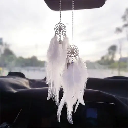 Dream Catcher Car Pendant Feather Mirror Hanging Pendant Home Decor