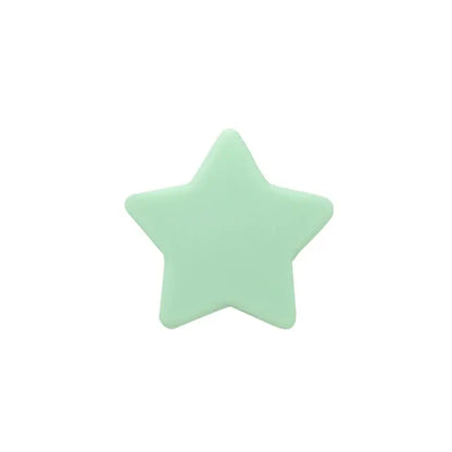 50pcs Silicone Star Heart Crown Beads Food Grade Teether Baby Silicone Bracelet Diy Crafts Baby Accessories