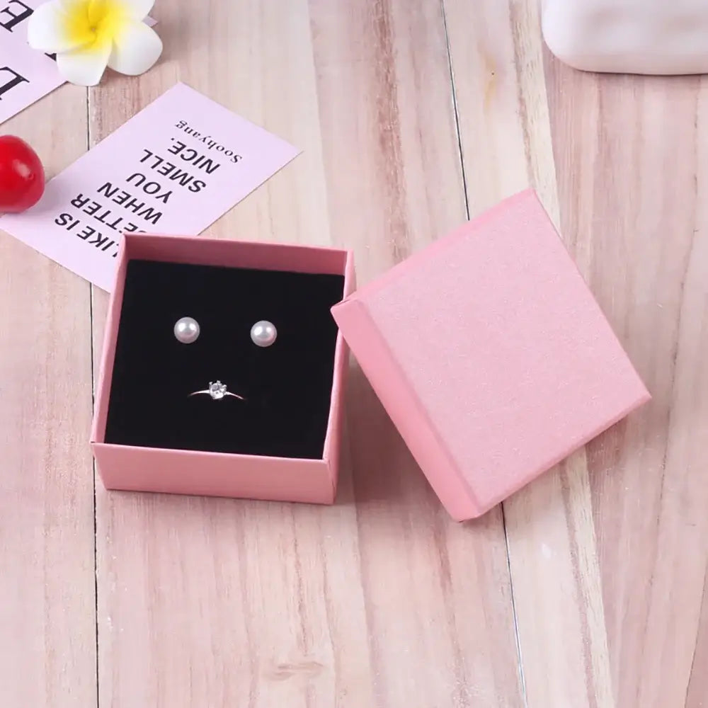 12pcs/ lot Simple Box Earnail Rings Earrings Bracelet Necklace Gray Black Paper Jewellry Display Case Jewelry Organizer 2030