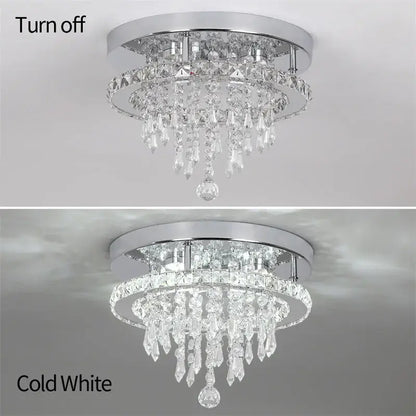 Modern Crystal LED Flush-Mount Ceiling Light