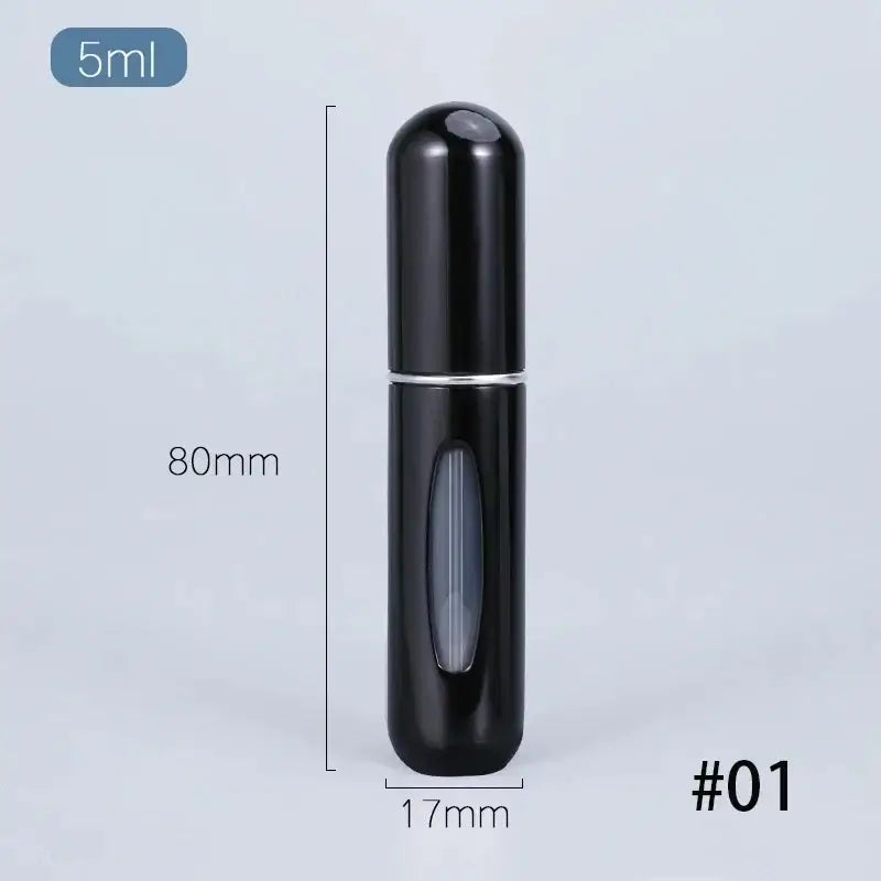 Travel Mini perfume Refillable Atomizer Container Portable Travel Size Scent Pump Case Fragrance Empty Spray Bottle 5ml