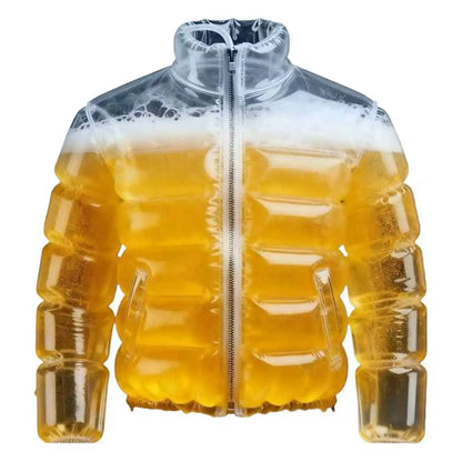 Beer-Filled Jacket Funny Transparent Beer-Drinking Jacket Hilarious Gag Gifts for Pools Parties Festivals Carnivals