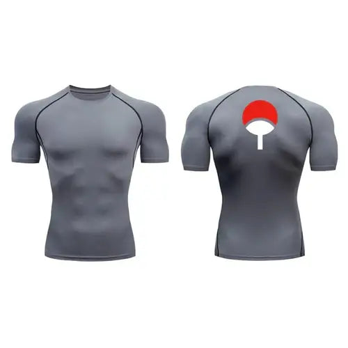 Anime Compression Shirt Men Quick-Dry Running Sports Shirts Fitness