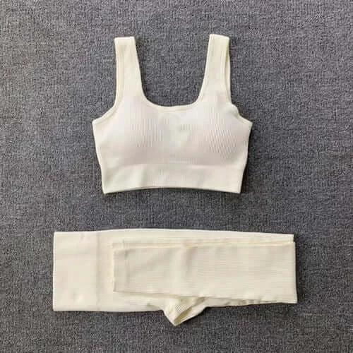 Women Seamless Yoga Set Gym Workout Clothes for Female Push Up Bra