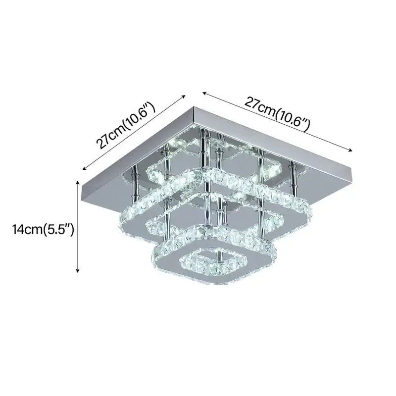 GreeLustr Crystal LED Ceiling Light, 20 or 27 cm