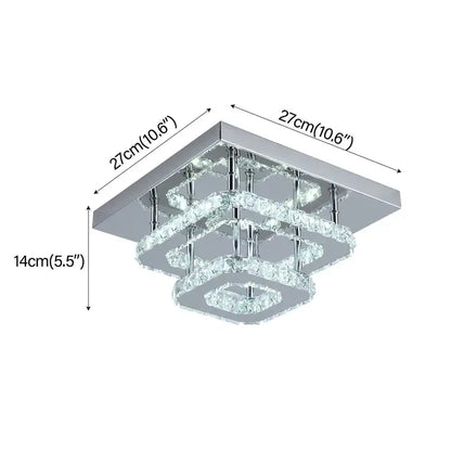 GreeLustr Crystal LED Ceiling Light, 20 or 27 cm