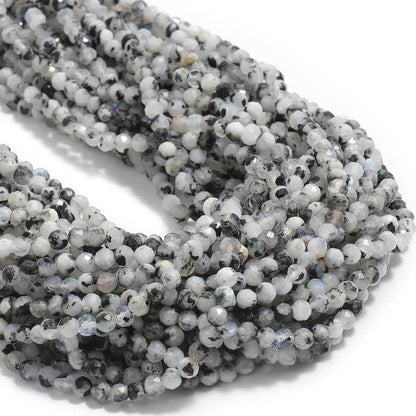 2 3 4mm Faceted Tiny Beads Natural Aquamarine Lapis Lazuli Tourmaline Amethyst Stone Beads for Jewelry Making 2030