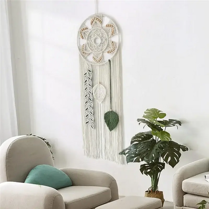 Macrame Dream Catchers For Bedroom Dream Catcher Wall Decor Large Boho Wall Hanging With Woven Leaves Decor Ornament Easy To Use