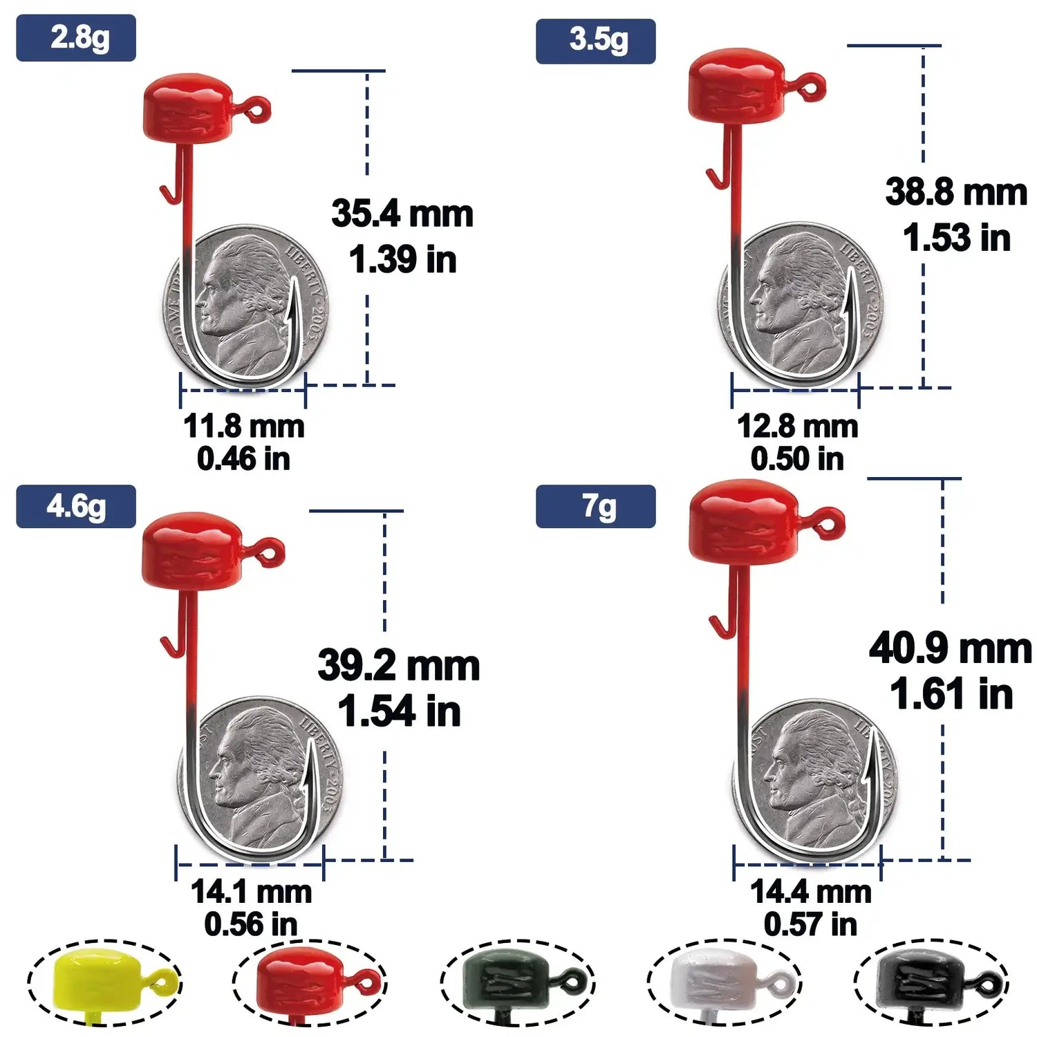 weedless ned rig jigheads for crappie bass fishing