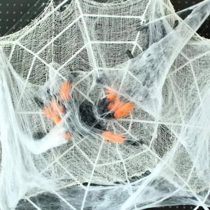Halloween Glowing in The Dark Spider Web Cotton Luminous Cobwebs Halloween Indoor Outdoor Home Party Haunted House Decorations