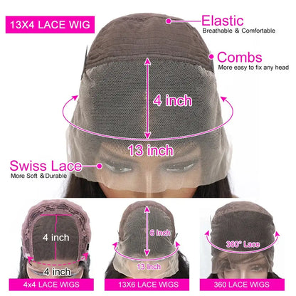 Straight Highlight Human Hair Wig 13x6 Lace Frontal Wig For Women Pre Plucked Blonde Colored 13x4 Lace Front Wig Human Hair Wigs