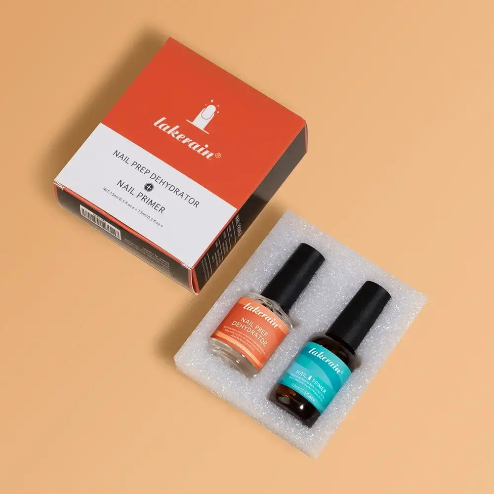 Nail Prep Dehydrator &amp; Primer Set, 2 × 15 ml