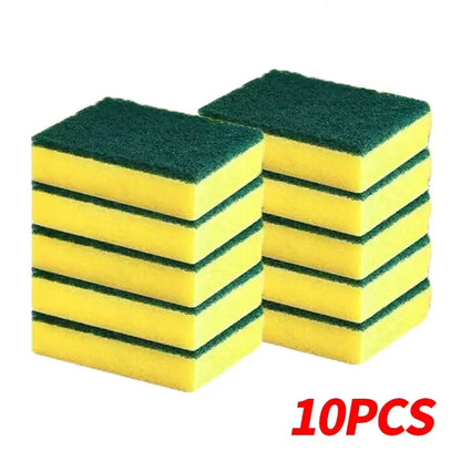 Double Sided Magic Sponge for Motorcycles, Pots, and Kitchens - Heavy-Duty Grease Cleaning Sponge