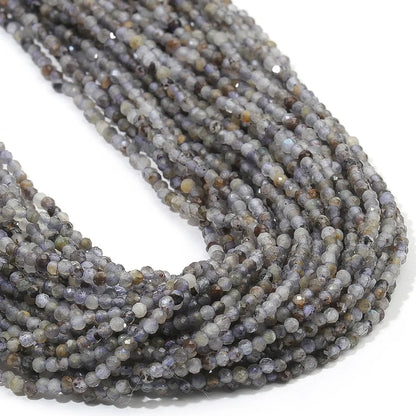 2 3 4mm Faceted Tiny Beads Natural Aquamarine Lapis Lazuli Tourmaline Amethyst Stone Beads for Jewelry Making 2030