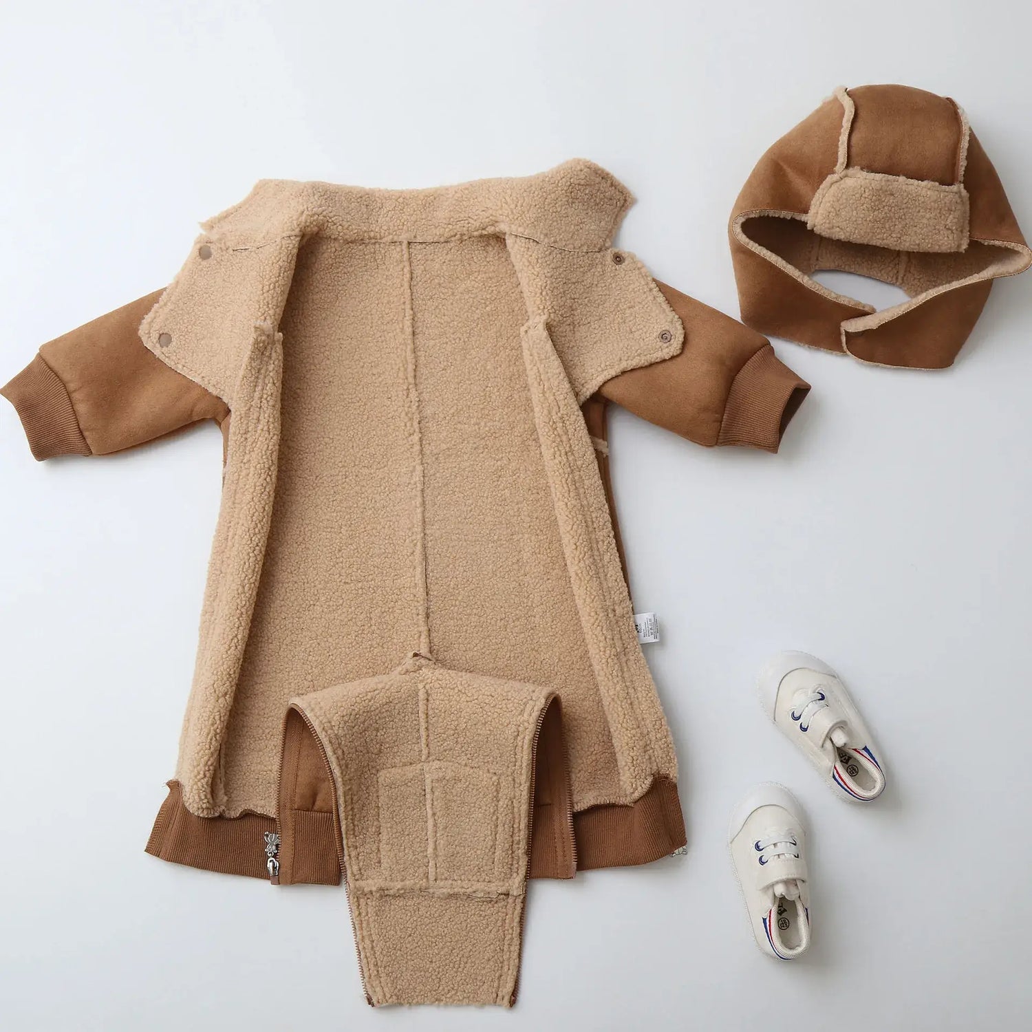 winter baby jumpsuits with fur lining