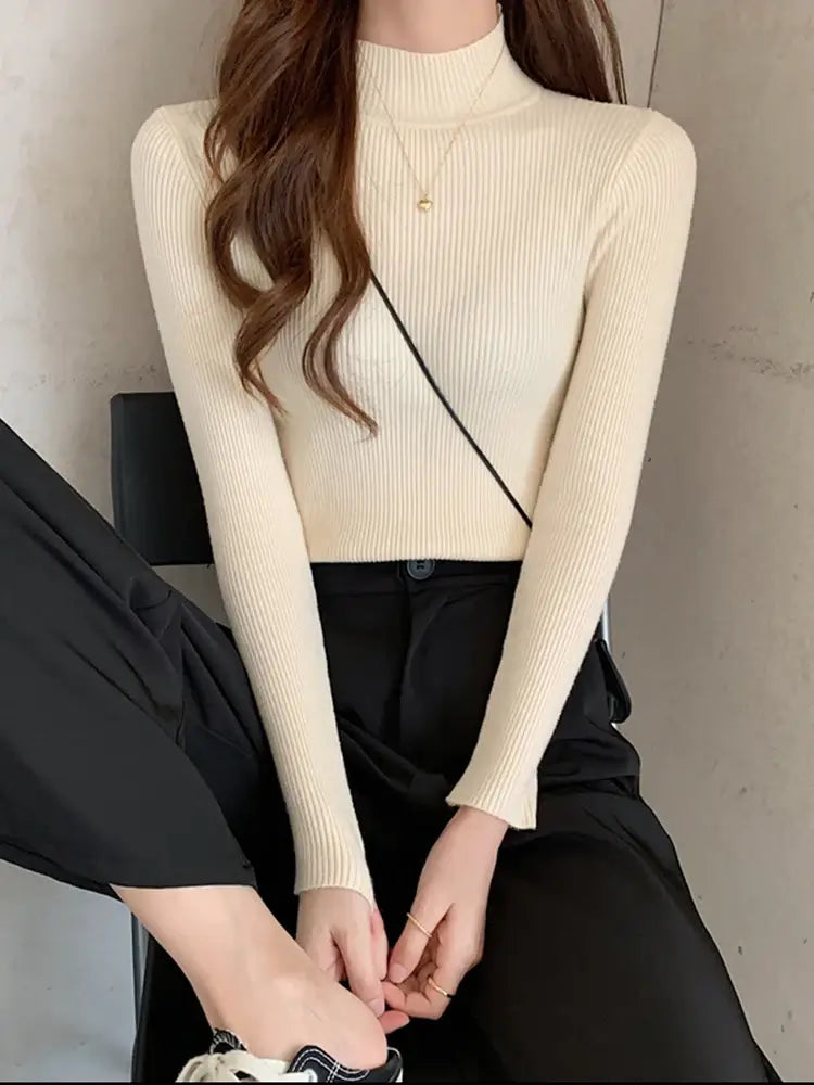 Chic Mock Neck Women&