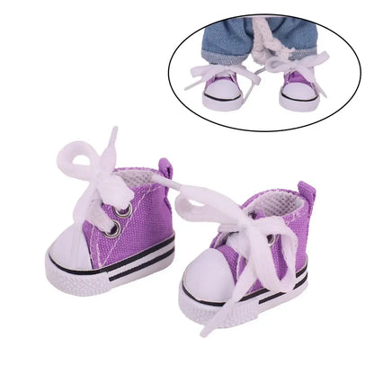 Labubu 17cm Doll Shoes - Fashion Canvas Accessories