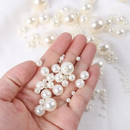 500pcs 3 4 6 8 10 mm Imitation Pearl Beads With Hole Beading Accessories Acrylic Necklace Bracelet Spacer Beads Jewelry Making