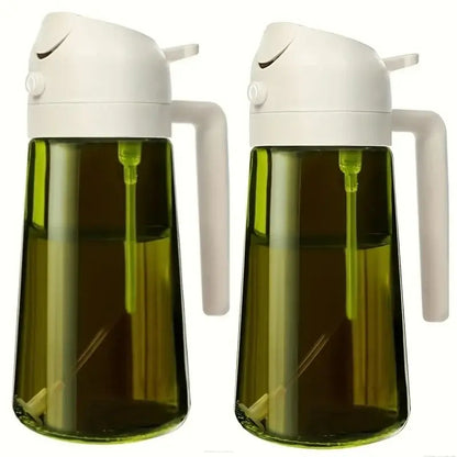 Olive Oil Spray Bottle for Oil Bottle Pouring for Cooking Oil Spices Camping Dispenser with Automatic Lid Spice Shaker