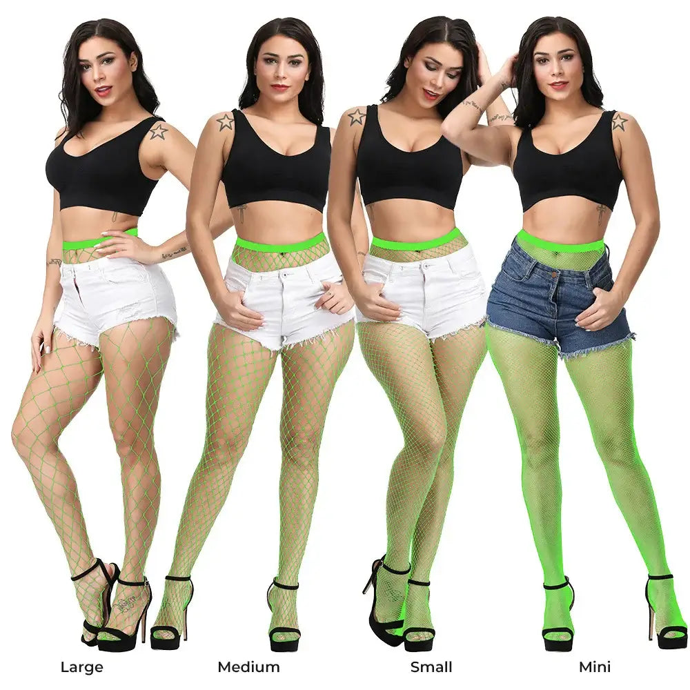 Coloured Fishnets 20 Colours 4 Different Grid Sizes Colorful Fishnet Tights Super Elastic Fishnet Stockings Women&