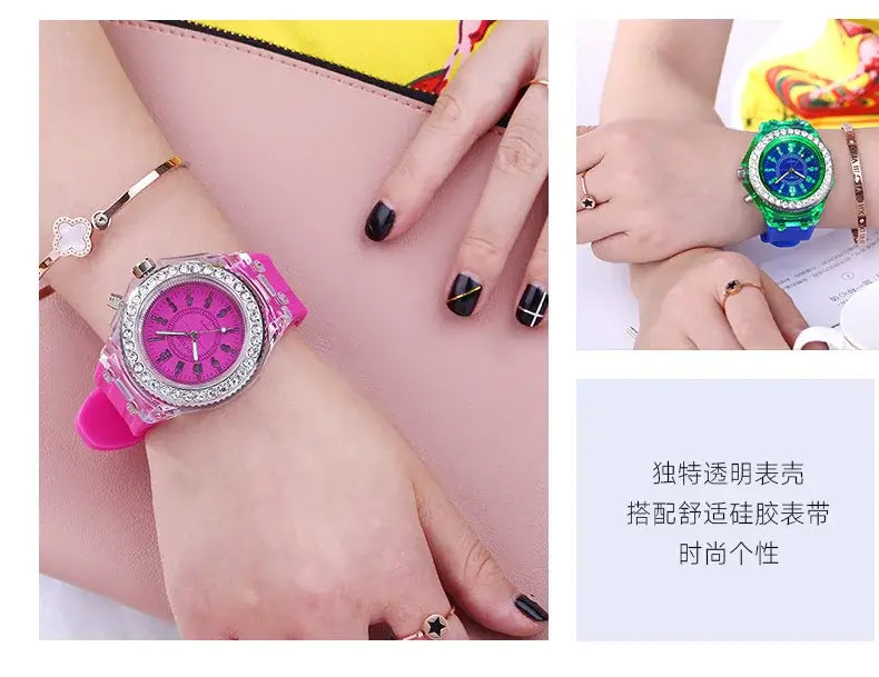 LED Light-Up Watch with Silicone Strap