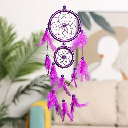 Dream Catcher Room Decor Feather Weaving Catching Up The Dream Angle Dreamcatcher Wind Chimes Indian Style Religious Mascot