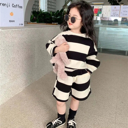 Cotton Striped Clothes Set for Kids 1-7Y