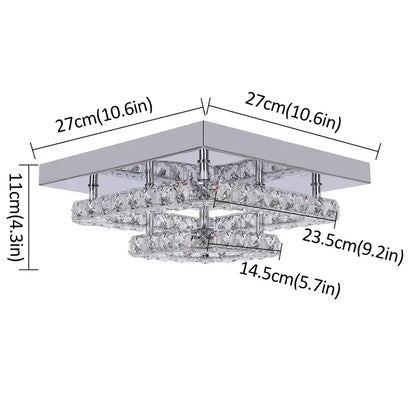 Modern Crystal LED Flush-Mount Ceiling Light
