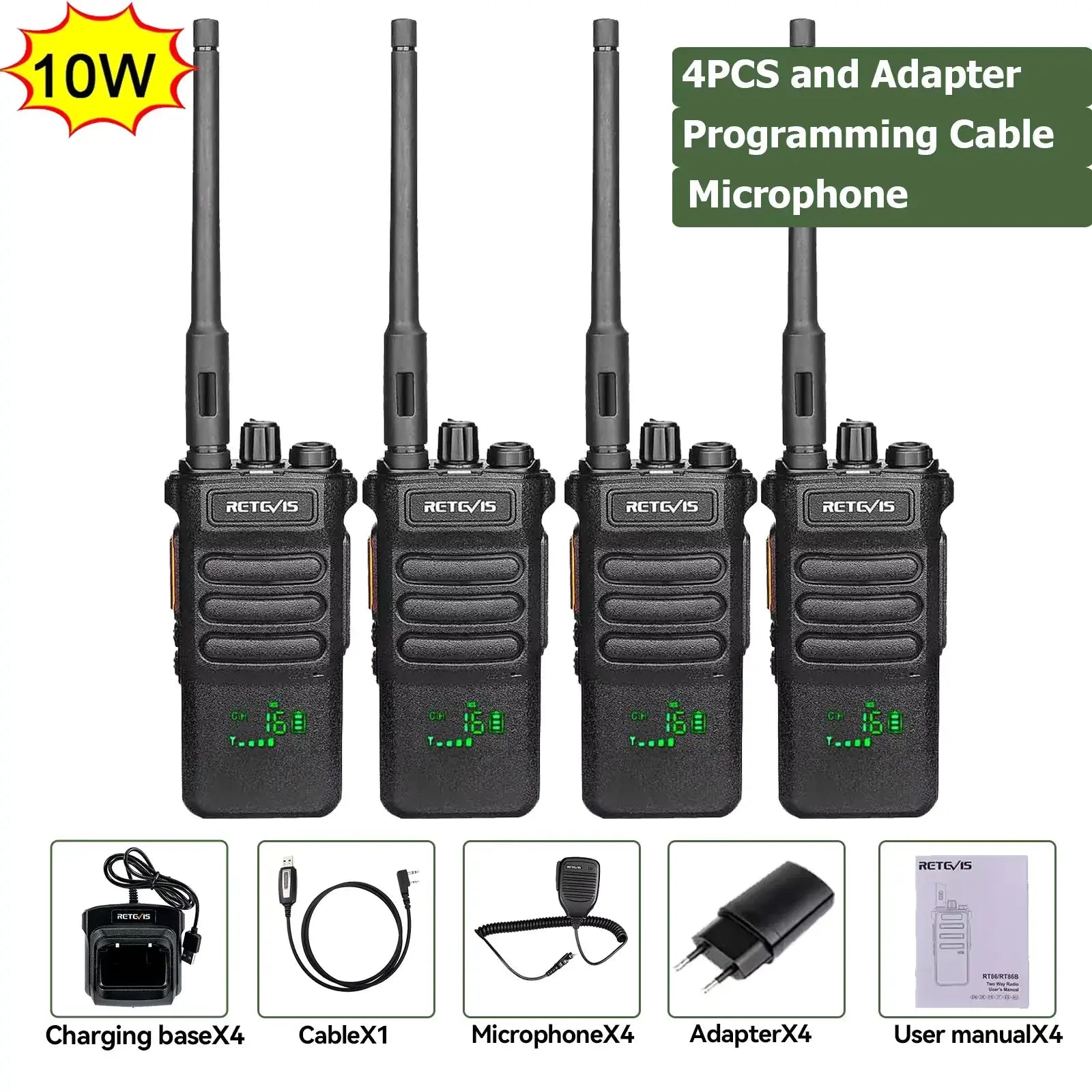Retevis RT86 Walkie Talkie | UHF Long Range Radio