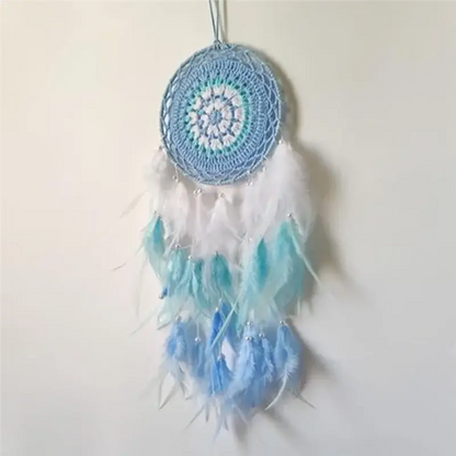 blue dream catcher wall hanging
