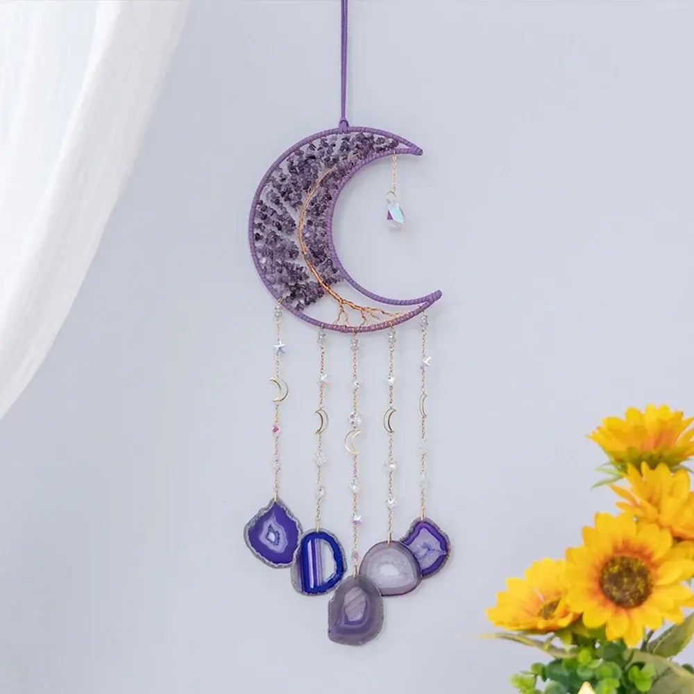 purple crystal dream catchers