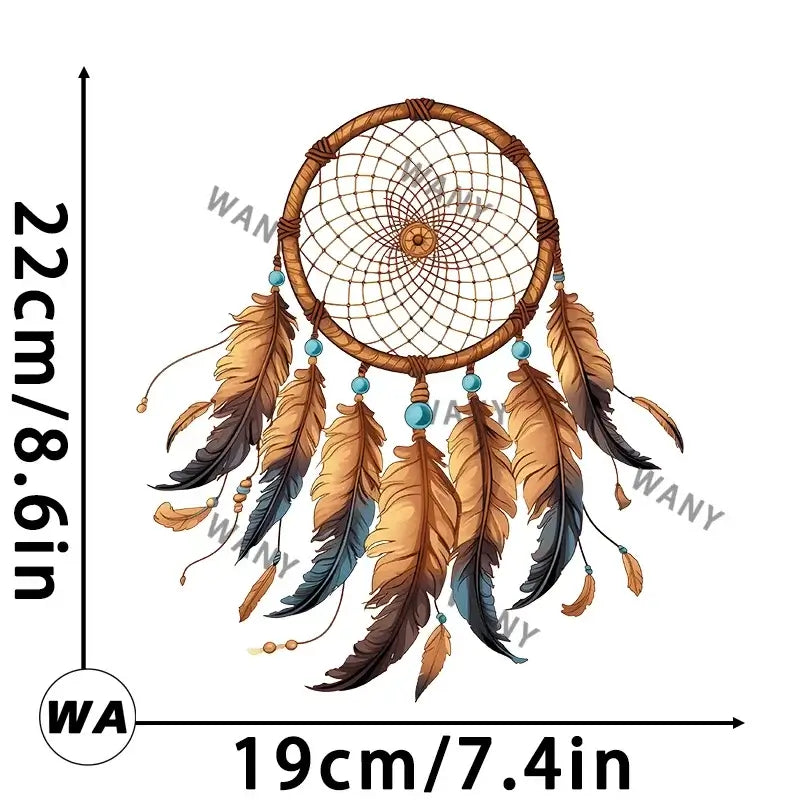 Dreamcatchers in the Bohemian series Iron On Patch dtf transfers ready to press Heat Transfer Printing On Clothes Iron Patch