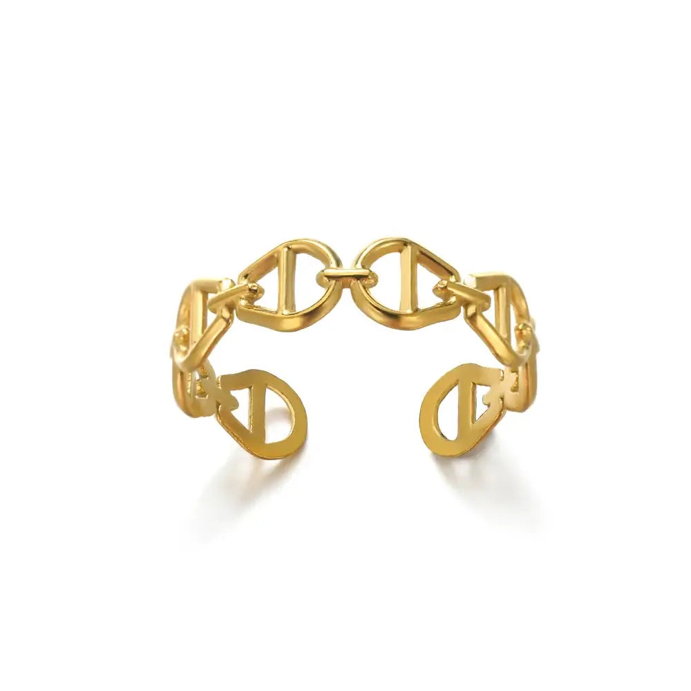 Stainless Steel Rings for Women Gold Color Never Fade Luxury Classic rings wedding couple rings Jewelry Free Shipping