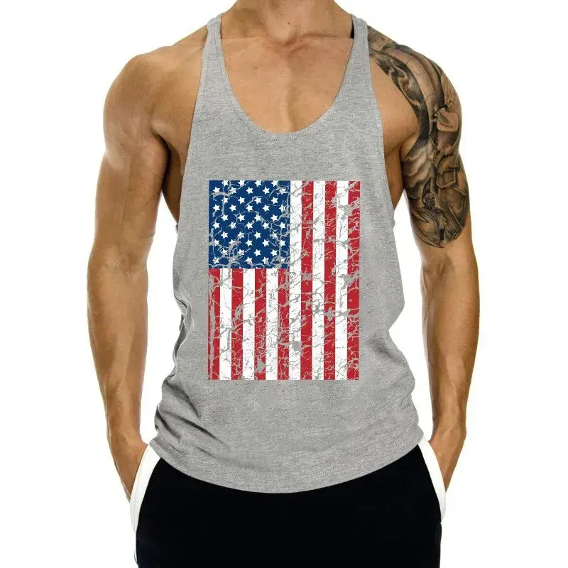 Summer Y Back Gym Stringer Tank Top Men Cotton Clothing Bodybuilding Sleeveless Shirt Fitness Vest Muscle Singlets Workout Tank