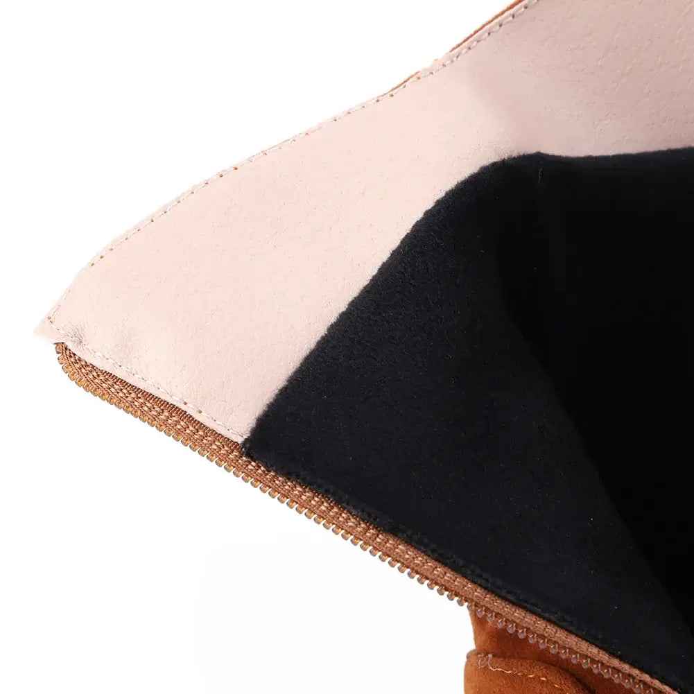 Women Ankle Boots with Buckle Comfortable Suede Boots Non Slip Pointed Toe Boots Lightweight Western Cowboy Boots for Dailyware