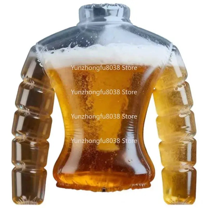 Beer-Filled Jacket Funny Transparent Beer-Drinking Jacket Hilarious Gag Gifts for Pools Parties Festivals Carnivals