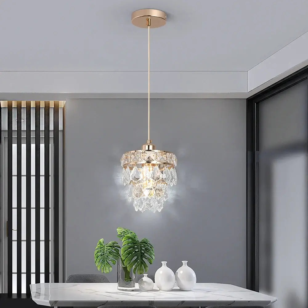Vinilky Gold Crystal Pendant Light, SG03 or SG04