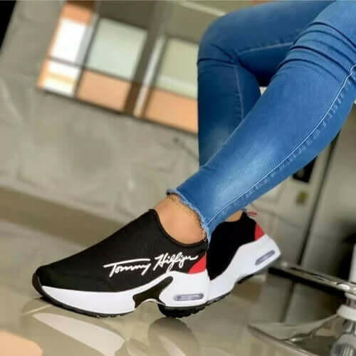 Chic Breathable Wedge Sneakers for Women