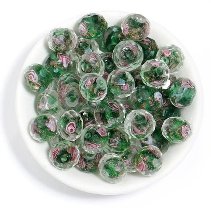 10pcsNew European Colorful Lampwork Glass Beads Murano Plastic Aolly Charm For Girl DIY Bracelets Bangles Women Jewelry Dropship